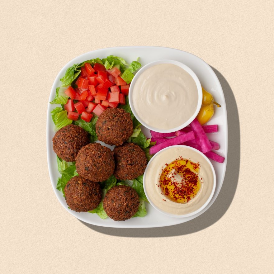Vegan Falafel plate at Zankou Chicken