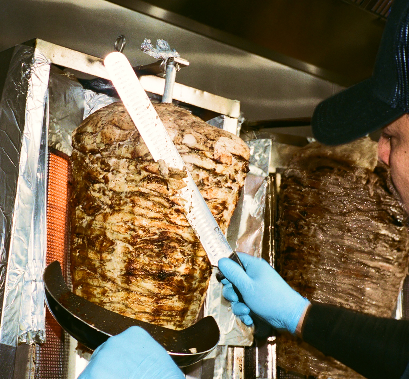 Zankou Chicken famous chicken tarna being made fresh in Los Angeles