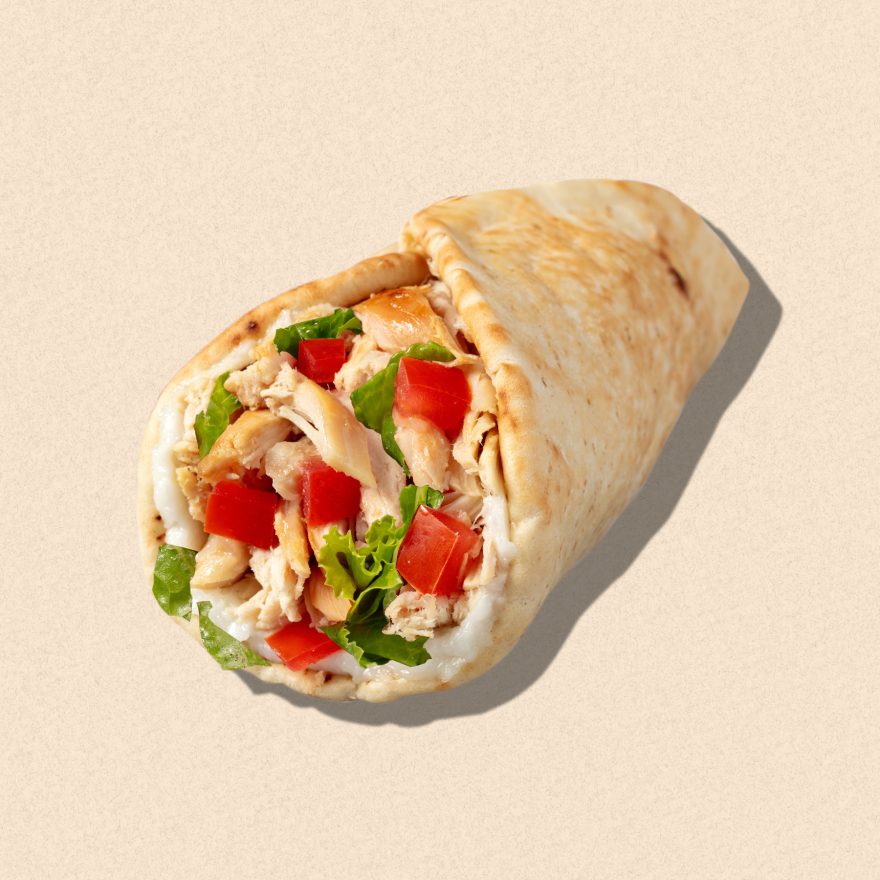 Zankou Rotisserie Chicken wrap with Zankou garlic sauce