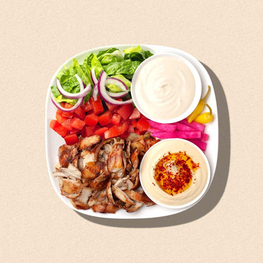 Zankou Chicken Tarna plate with hummus and tahini