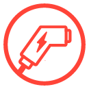 icon-Red icon of ev charging cable